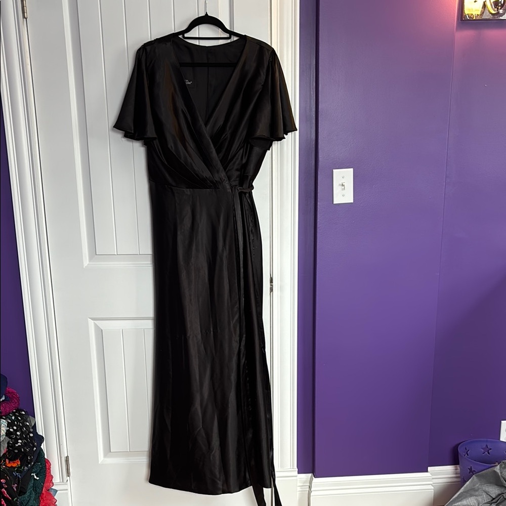 Elegant Black Wrap Dress
